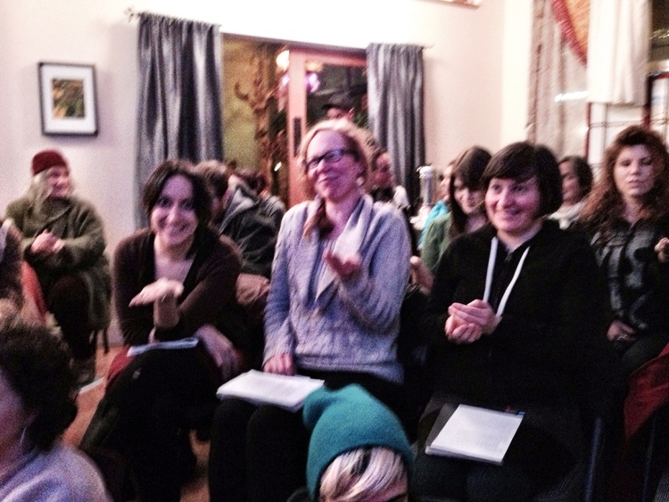 Jen with students at the Astrology of 2014 talk.