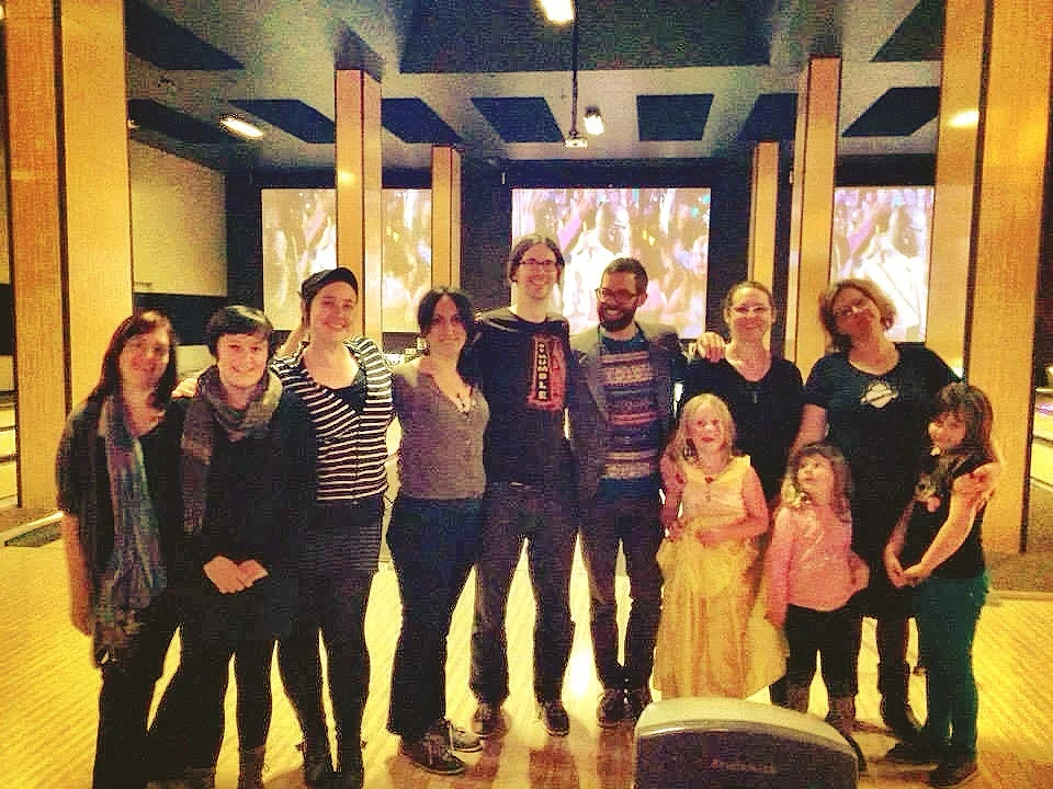 Jen and the PSA teachers and students.