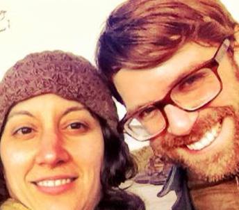 Jen &nbsp;and JayP taking a break from writing their book for a winter hike.